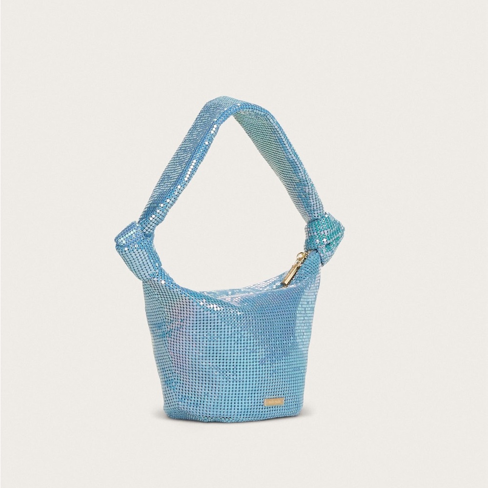 NWT Cult Gaia Gia Shoulder Bag - Pale Sky - Picture 3 of 11